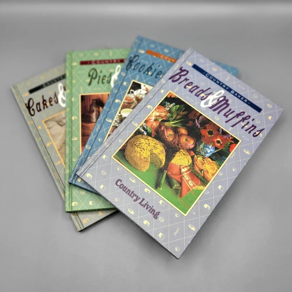 Country Living Country Baker Cookbook Set 4 Books Boxed Set Blue Hardcover